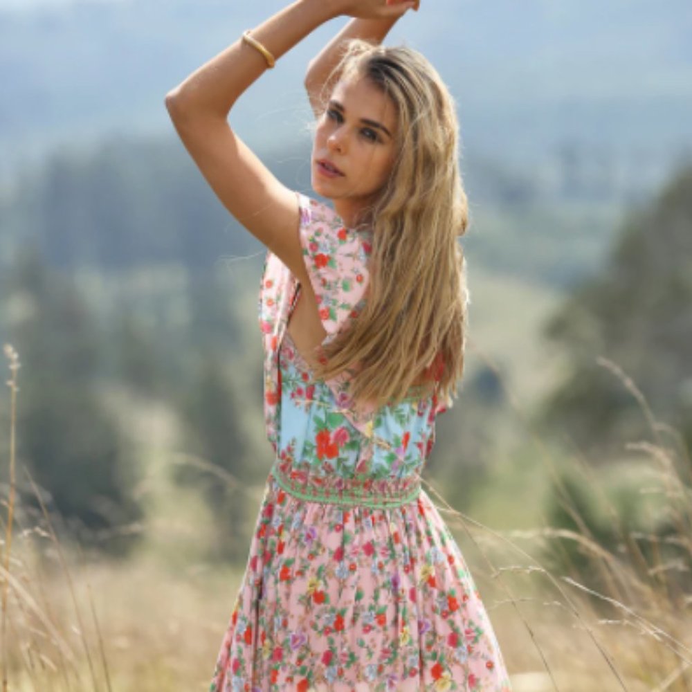 Tulle and Batiste Hannah Maxi Dress in Lotus